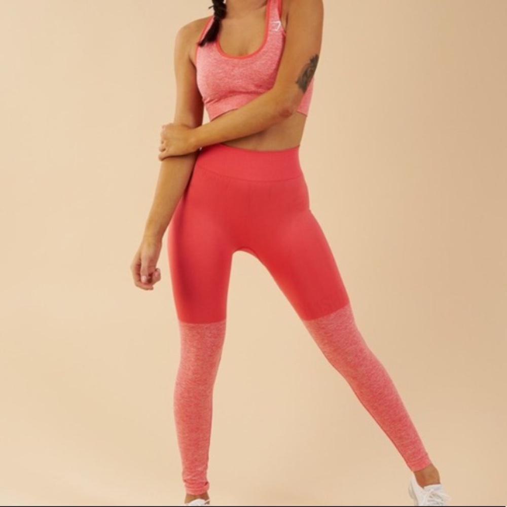 Gymshark xs two tone coral leggings